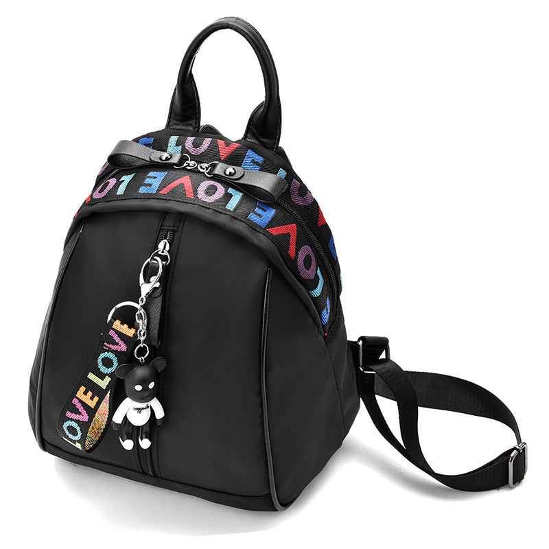 Bear Alphabet Ribbon Backpack Female Designer High Quality Oxford Women Bag Fashion School Bags Girl Letter Print Travelling Leisure Bags Bear Alphabet Ribbon Backpack Female Designer High Quality Oxford Women Bag Fashion School Bags Girl Letter Print Travelling Leisure Bags